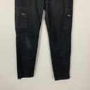 Eileen Fisher  Cargo Zip Pockets Faded Black Zippered Ankle Jeans Size 6 Photo 2