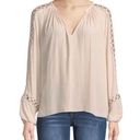 Ramy Brook NEW  Sera V-Neck Long-Sleeve Blouse with Grommet Trim Photo 0