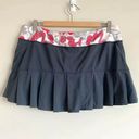 Lululemon Women's Speed Skort Size 10 Gray Floral Pleated Lined Sports Skirt Photo 3