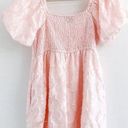 Altar'd State Arula Pink Puff Sleeve Floral Dress Photo 4