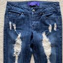 Miley Cyrus Authentic Y2K  Max Azaria Size 5 dark wash distressed midrise straight jeans Photo 1