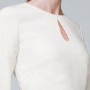 White House | Black Market NEW WHBM PETAL-SLEEVE SHIFT DRESS‎ IVORY KEYHOLE LINED WOMENS SIZE 10 $175 Photo 3