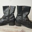 Harley Davidson  black leather silver buckle motorcycle riding boots size 8.5 Photo 2