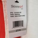 Skinny Girl  Womens Jeans Red Skinny Stretch Pant Ankle Size 4 Short 27 Waist Photo 3