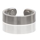 Magnetic Plain Smooth Silver Ring Photo 0