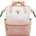 Backpack Laptop Peach Milk 15.6 Inch Women Men Water Resistant Bag Computer SR5 Photo 0