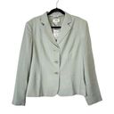 Talbots  Vintage 100% Wool Button Front Blazer Lightweight NEW Green Size 16 Long Photo 0