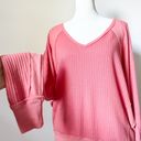 Free People We The Free Pink Waffle Knit  Photo 4