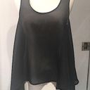 Material Girl Sheer black caged back top Photo 1