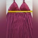 Daisy Fuentes  Nightgown Babydoll Nightie Sexy Womens L Red Wine  Lingerie Photo 5