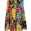 Ralph Lauren Lauren  Multi-Color Floral & Leaf Print Pleated Knee Length Skirt 4P Photo 0