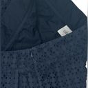 CAbi  100% cotton navy eyelet skort with side zip closure; style# 5111; size 6 Photo 4