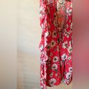 Jessica Simpson 🆕  Red Daisy Beaded Swimsuit Coverup Dress | Large Photo 3