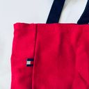 Tommy Hilfiger GiGi Hadid x  Red Tote Bag Shopper Tote - Canvas with Navy Straps Photo 4