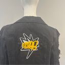 Cello  Patch & Frayed Black Denim Jacket Photo 7