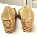 Jack Rogers Metallic Gold Canvas Palmer Espadrille Ripe Heel Wedge Size 9.5 Photo 6