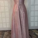 Windsor  Skyla pink Glitter Corset Formal ball gown dress with slit size medium Photo 9