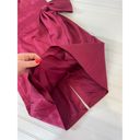 White House | Black Market  Burgundy Satin Bow Side Mini Strapless Dress Size 4 Photo 5