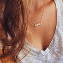 Boho Dainty Marble Necklace Gold Photo 1