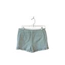 The Loft  Light Gray Mid-rise Ruffle Hem Side Zip Fabric Shorts Photo 6