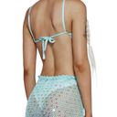 Dolls Kill Aquatic Aura Crochet Bra top and Mini skirt set size XS Photo 5