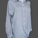 Velvet Heart Blue Striped Button-Down Blouse, Women's S Photo 1