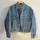 Vintage Oversized Denim Jean Trucker Jacket Collar 90s size small Photo 0