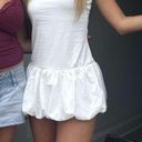 White Bubble Mini Dress Photo 1