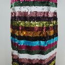 X by NBD Desdemonda Embellished Sequin Multi Color Stripe Midi Dress Siz… Photo 3