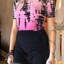 Cute Tye Dye Weaved Shirt Pink Photo 1