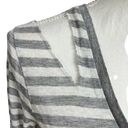 n:philanthropy Manhattan V Neck Tee Size S Heather Grey Stripe Shoulder Cut Out Photo 1