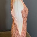 Women’s One Shoulder Pink Sequined Formal Prom Dress Long Leg Slit Size S NWOT Pink Photo 6