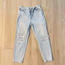 ZARA light wash distressed boyfriend jeans Photo 0