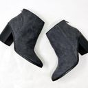 American Eagle [] Gray Faux Suede Perforated Chunky Heel Ankle Boots NWT Size 9.5 Photo 4