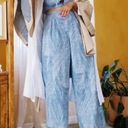 Target Fe Noel x  Blue White Linen Coastal Flowy Wide Leg Pants womens 4X new Photo 3