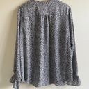 T Tahari  Leopard Print V‎ Neck Button Down Long Sleeve Blouse Top Womens Size L Photo 3