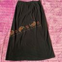 Talbots Vintage  Faux Suede Floral Embroidered Maxi Skirt Photo 0