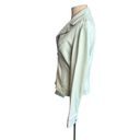 Ralph Lauren  black Label Lamb Leather Jacket Womens 8 Green Moto Biker Zip Photo 3