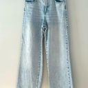 ZARA  High Rise Wide Leg Lightwash Size 6 Jeans 100% Cotton Photo 0