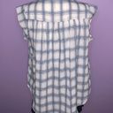 Doe & Rae Boutique White and Blue Plaid Top Photo 8