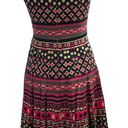 Jones New York  Fit & Flare Pink Black Pleated Cap Sleeve Cocktail Dress Size 4 Photo 1