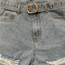 Kittenish Blue Jean Shorts with Belt Size S Photo 3