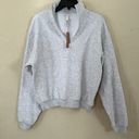 SKIMS  COTTON FLEECE CLASSIC HALF ZIP PULLOVER LIGHT HEATHER GREY size XS NWT Photo 5