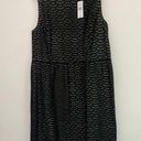 The Loft  Fit and Flare 100% Cotton Knee Length Boat Neck Dress Black Eyelet Size 14 Photo 0