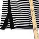 J. McLaughlin Women's Skirt Size 14 Striped Back Zip Front Slit Stretch Nautical Photo 7