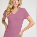 Popular 21 Pink V Neck Midi Bodycon Dress Photo 0