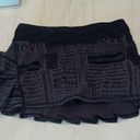 Lululemon Black Lettered  Pace Rival Skirt Size 6 Photo 0