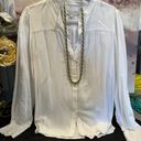 The Loft  Women's White Button Blouse size S Photo 3