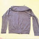 Tresics  Charcoal Grey Draped Collar Zip Front Sweatshirt Large Photo 6