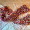 90s vibe Cozy Knit Scarf Super Soft Rainbow Colorful Bohemian Warm Women Photo 8